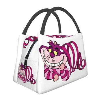 Женские сумки для ланча с изоляцией Funny Cheshires Cat, сменный термоохладитель, сумка для ланча на работу и пикник