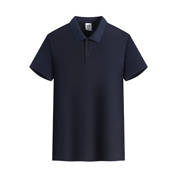 Новое мужское поло, однотонная Классическая рубашка Поло, мужская рубашка с коротким рукавом, высококачественные повседневные деловые Мужские рубашки Поло для общения, P6 Изображение 2
