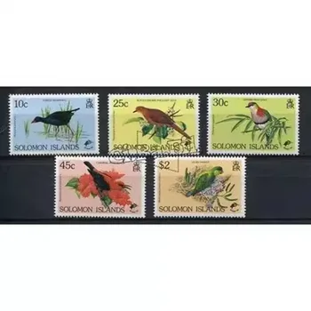 5 шт., Соломоновы острова, 1990, Марки с птицами, настоящие оригинальные марки для коллекции, MNH