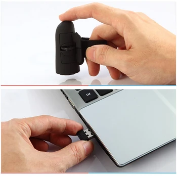 Беспроводная мышь HOT-Mini 2.4G с кольцом для пальца, эргономичные портативные оптические мыши для путешествий Изображение 2