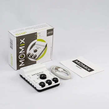 Мобильная звуковая карта JOYO MOMIX USB Live Для записи пения в прямом эфире для микрофона гитарной клавиатуры Электронного барабанного усилителя