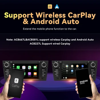 Беспроводной Автомобильный Радиоплеер Carplay Android 12 для BMW E90/E91/E92/E93 8 Core GPS IPS Навигация DSP 8 ГБ 128 ГБ 4G Wifi Изображение 2