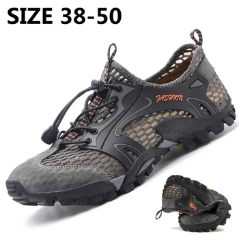 Дышащая уличная водная обувь для мужчин, обувь для пеших прогулок, обувь для плавания, мужские пляжные кроссовки для плавания босиком, Размер 38-50