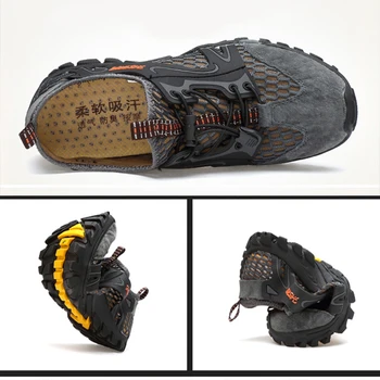 Дышащая уличная водная обувь для мужчин, обувь для пеших прогулок, обувь для плавания, мужские пляжные кроссовки для плавания босиком, Размер 38-50 Изображение 2