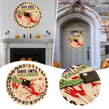 Креативный деревянный кулон с обратным отсчетом на Хэллоуин, Уникальный Праздничный декор своими руками, Жуткий Адвент-календарь для дома
