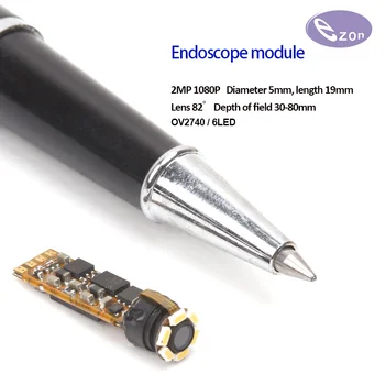 2-Мегапиксельный модуль эндоскопа высокой четкости 1080P USB диаметром 5 мм для автоматического ремонта труб с помощью USB-камеры OV2740 EZ-EZ50S-1080P