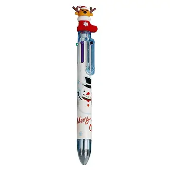 Многоцветная Выдвижная ручка, Шариковая ручка, Рождественские Выдвижные Забавные ручки, Рождественская Шариковая ручка, Многоцветная для студентов и