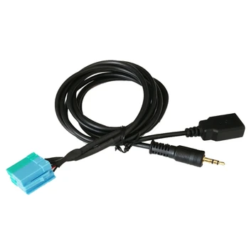 Автомобильный провод для передачи мультимедийных данных Автомобильный 3,5-мм адаптер Aux + USB