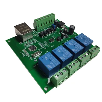LAN Ethernet RJ45 TCP /IP ВЕБ-пульт дистанционного управления с 4-канальным релейным сетевым контроллером UDP W5500