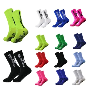 Противоскользящие футбольные носки Для мужчин и женщин, нескользящие футбольные баскетбольные теннисные спортивные носки, велосипедные Носки для верховой езды 38-45