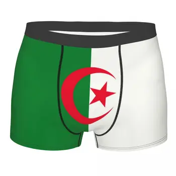 Мужские боксерские шорты с флагом Алжира, 3D принт, мужское нижнее белье, трусы, трусы, мягкие трусы