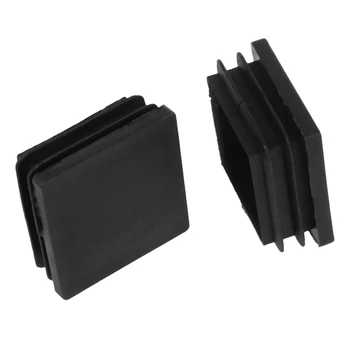 Пластиковые квадратные Трубчатые вставки 40 мм X 40 мм, Заглушки для торцов Черные 30 шт Изображение 2