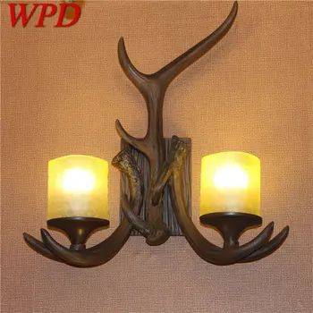 WPD Modern Antlers Настенное бра, Креативная Прикроватная Светодиодная лампа для дома, гостиной, спальни, декора крыльца.