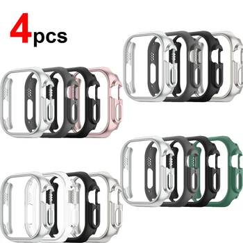 4шт Жесткий Чехол для ПК Для Apple Watch Серии Ultra 49 мм Чехол Противоударный Бампер Защитный Чехол Для Apple Watch Ultra 49 мм Чехол