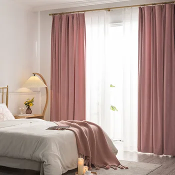 Детские бархатные плотные шторы для гостиной, столовой, спальни, ткань Nordic simple, новая легкая роскошная отделка для штор Изображение 2