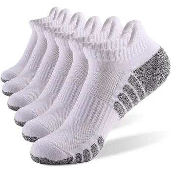 Весенние и летние носки мужские и женские однотонные хлопчатобумажные носки черного цвета для спортивных чулок Изображение 2