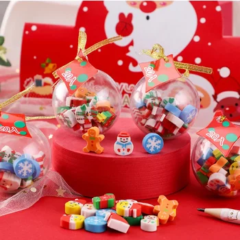 Милые Рождественские ластики, мини-резиновый ластик, Подарочные канцелярские принадлежности для студентов, школьные канцелярские принадлежности