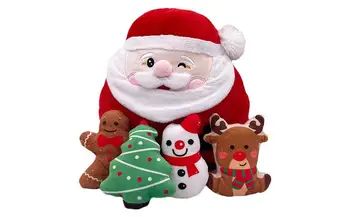 Мягкая игрушка Лося, Рождественский Санта-Клаус, Гибкая Плюшевая подушка, Мультяшный Снеговик, Мягкая Плюшевая Кукла, Товары для украшения дома.