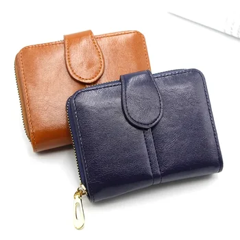 Модная короткая сумочка на молнии, сумка для сбора масла и воска, женская короткая заколка для денег, женская сумочка, простая и щедрая