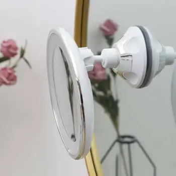 Гибкое зеркало для макияжа, 10-кратные увеличительные зеркала, 14 зеркал с сенсорным экраном со светодиодной подсветкой, Переносной туалетный столик, Косметические зеркала Изображение 2
