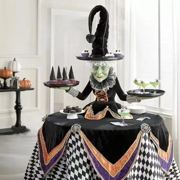 Лоток для показа ведьм на Хэллоуин, поделки из смолы, украшения для рабочего стола