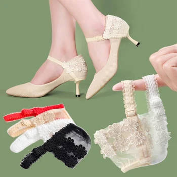 Эластичные шнурки для женщин, ремешок для обуви на высоком каблуке, регулируемый для удержания свободной обуви, противоскользящие шнурки для связки, оптовая продажа, прямая поставка