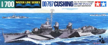 Tamiya 31907 1/700 Модельный комплект ВМС США USS Fletcher-Class Destroyer DD797 Cushing