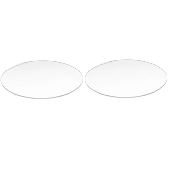 2 шт Прозрачный зеркальный акриловый круглый диск толщиной 3 мм, 100 мм и 70 мм