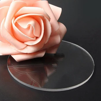 2 шт Прозрачный зеркальный акриловый круглый диск толщиной 3 мм, 100 мм и 70 мм Изображение 2