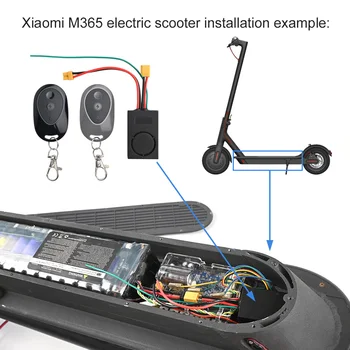 Электрический скутер, противоугонная охранная сигнализация, 115 дБ, защита от потери, совместимая с электрическим скутером Xiaomi 1S/ M365/PRO