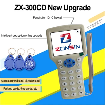 ZX-300CD NFC Считыватель Смарт-карт Писатель RFID Копировальный аппарат 125 кГц 13,56 МГц Дубликатор USB Fob Программатор Копия Ключа Зашифрованная 10 Частот