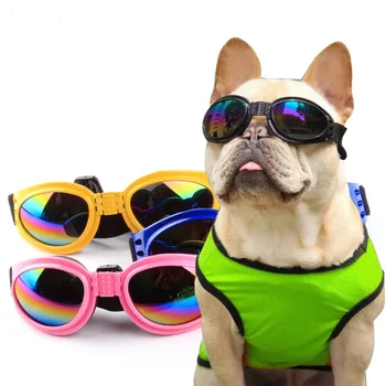 Самые продаваемые Очки для домашних животных 6 цветных Складных солнцезащитных очков для маленьких средних и крупных собак с защитой от ультрафиолета, аксессуары для кошек