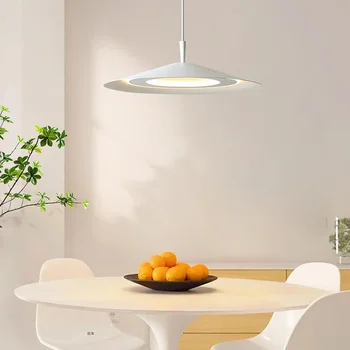 Современные минималистичные подвесные светильники в виде железной летающей тарелки для столовой, гостиной, кухни, спальни, кабинета, декоративных светильников для защиты глаз Изображение 2