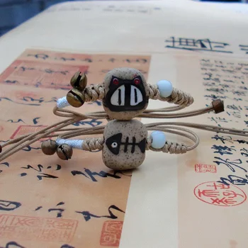 Браслет для пары в этническом стиле, характерная керамика Цзиндэчжэнь, милый мультяшный браслет, персонализированные и креативные ювелирные подарки