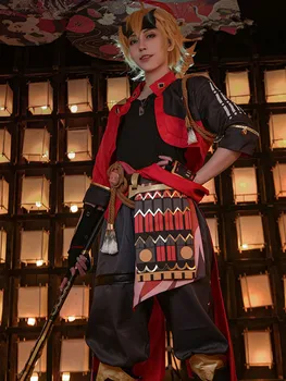 Популярный игровой костюм для косплея Genshin Impact Thoma Thoma, мужской костюм Amine, размеры S-XL, сшитый на заказ Изображение 2