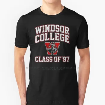Windsor College Class Of 97 ( Scream 2 ) Футболка Хлопковая 6XL The Scream Нив Кэмпбелл Из фильмов-слэшеров Killer Woodsboro School