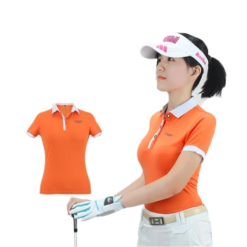 Летняя футболка для гольфа, женская спортивная рубашка с коротким рукавом, Быстросохнущая женская одежда для гольфа