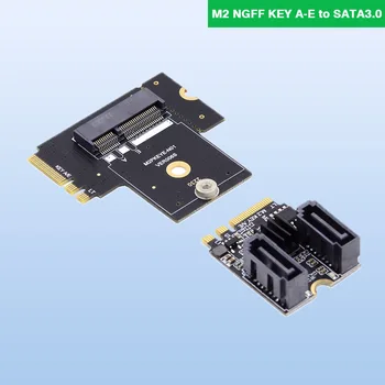 Расширение карты адаптера M2 NGFF KEY A-E Elbow, Порт Wi-Fi Для адаптера жесткого диска SATA, Расширение карты адаптера M2 NGFF KEY A-E для SATA3.0