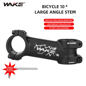 Велосипед Wake Mountain Road Аксессуары для велосипедов Стержень руля 31,8 мм 10-градусный алюминиевый сплав Легкий для езды на велосипеде MTB BMX