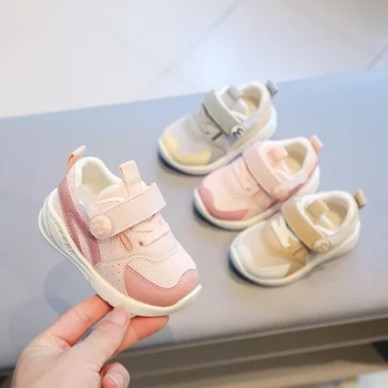 Детская обувь для малышей, функциональная обувь, весенне-осенние кроссовки с мягкой подошвой для мальчиков и девочек, нескользящие детские кроссовки, сетчатая детская обувь