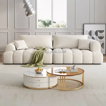 Эргономичный белый диван для гостиной, напольное спальное место для салона отдыха, роскошный диван, современный Ленивый Мобили для гостиной La Casa