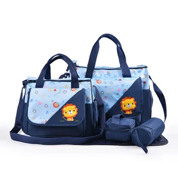 5 шт./компл. Водонепроницаемая сумка для подгузников для беременных большой емкости, легкая портативная многофункциональная сумка для матери и ребенка Изображение 2