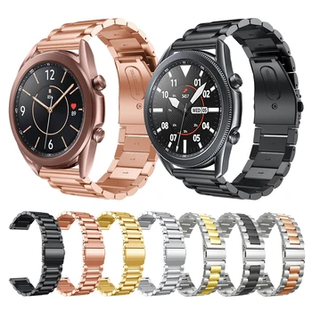 Ремешок из нержавеющей Стали Для Samsung Galaxy Watch 3 45 мм Классический Металлический Ремешок Браслет Для Watch3 41 мм Ремешок Для Наручных Часов Ремешки для наручных часов Изображение 2