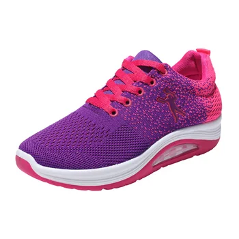Новые женские дышащие теннисные туфли, повседневные кроссовки, Сетчатая спортивная обувь для бега, противоскользящая обувь для бега, вязаная обувь для ходьбы
