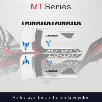 Для YAMAHA MT-07 MT07 mt 07 Наклейка в полоску с топливным баком мотоцикла, наклейка с логотипом 3 м, аксессуары, водонепроницаемые, 1 Пара Изображение 2