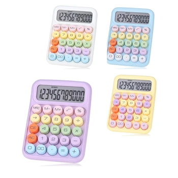 Кнопочный калькулятор с ГОРЯЧЕЙ механикой, 12-значный ЖК-дисплей, большие кнопки, которые легко нажимать, красочный калькулятор конфет