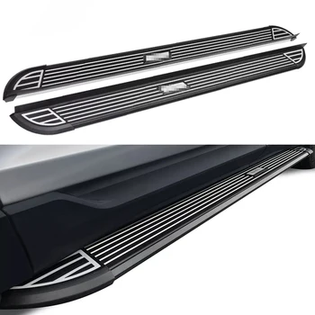 2шт Подходит для Hyundai Santa Fe 2019-2022 Алюминиевая фиксированная подножка, боковая подножка, педаль, боковая трубка, платформа Nerf Bar