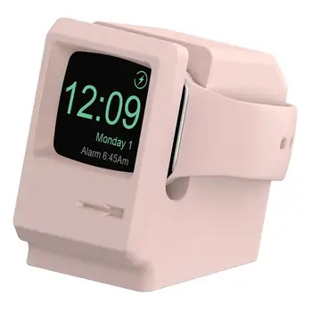 Для Apple Watch Силиконовая подставка для настольного зарядного устройства Многоцветная док-станция для беспроводной зарядки смарт-часов Картонная упаковка