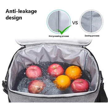 Термосумка объемом 15 л, ланч-бокс для работы, сумка для пикника, автомобильный холодильник Bolsa, переносная сумка-холодильник, рюкзак для еды Изображение 2