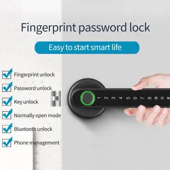 TTlock Умный дверной замок с паролем по отпечатку пальца Bluetooth Поддержка блокировки ручки Приложение дистанционного управления Работа с TTlock Gateway G2 Изображение 2